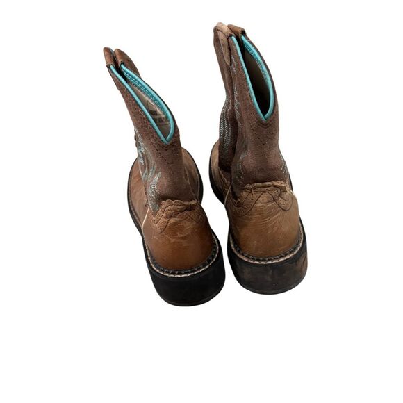Ariat Womens Fatbaby Heritage Turquoise Brown Western Boot 8B - Picture 5 of 7